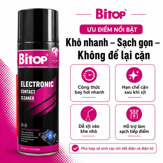 BÌNH XỊT VỆ SINH TIẾP ĐIỂM ĐIỆN TỬ BITOP