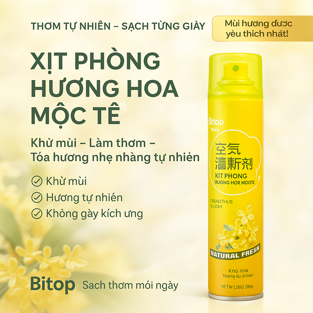 Xịt thơm phòng hương Hoa Mộc Tê