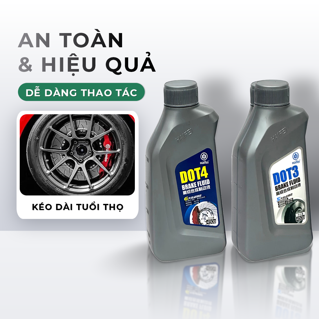 Dầu thắng VTOP DOT3 DOT4 dầu phanh chịu được nhiệt độ sôi cao tăng cường nhiều phụ gia