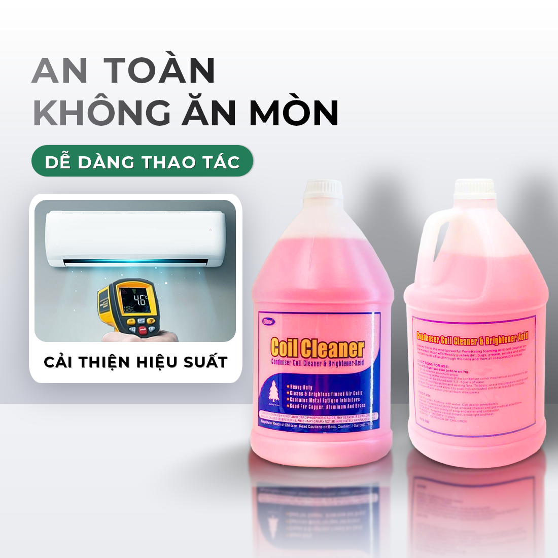 Dung dịch vệ sinh máy lạnh Chuyên Sâu VTOP 3.7L nước tẩy dàn rửa ống đồng dàn lạnh ô tô