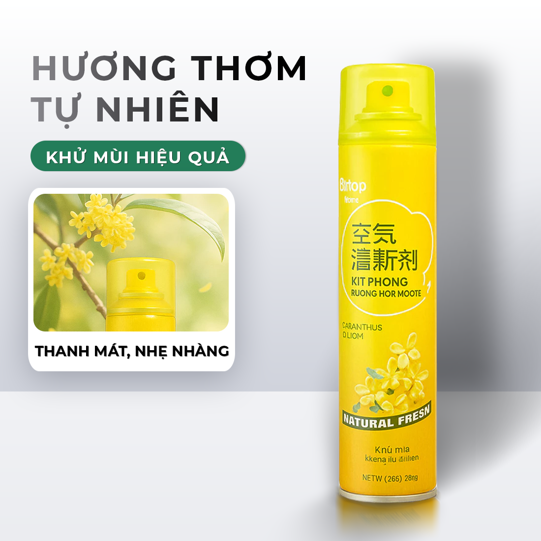 Xịt thơm phòng VTOP 400ml nước hoa xịt phòng hương thơm tự nhiên dễ chịu lưu hương lâu