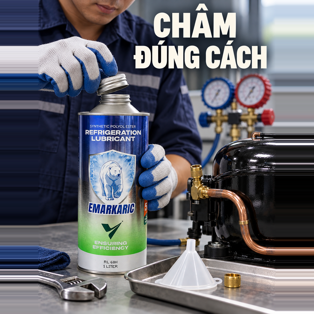 Dầu gấu nhớt lạnh RL32/ RL68H  cao cấp dành cho điều hòa dàn lạnh tủ lạnh ô tô