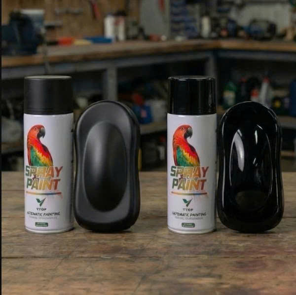 Chai sơn xịt Con Két- màu đen VTOP 400ml cao cấp sơn lót phủ bóng