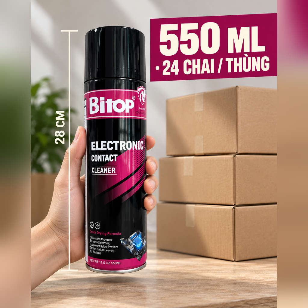 BÌNH XỊT VỆ SINH TIẾP ĐIỂM ĐIỆN TỬ BITOP