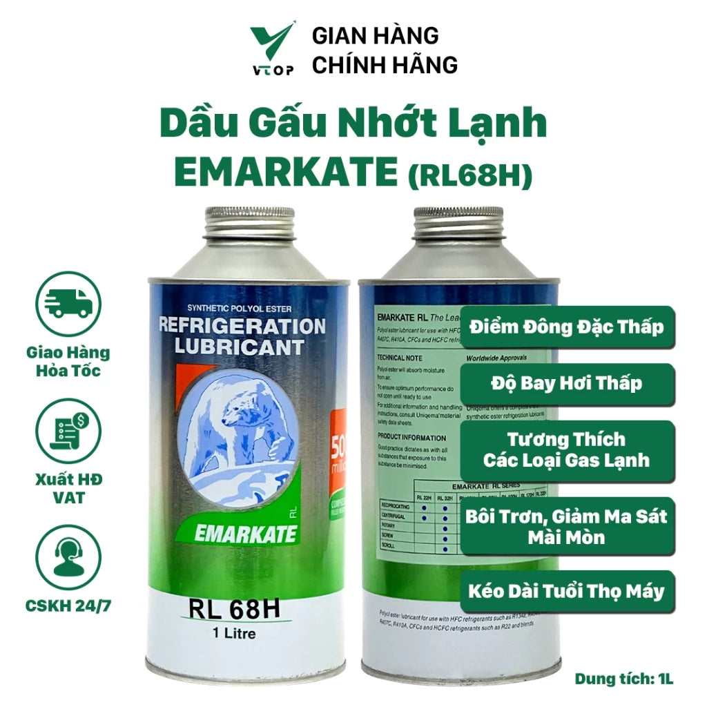 Dầu Gấu Nhớt Lạnh RL32 / RL68H – Dầu Máy Nén Lạnh Chuyên Dụng