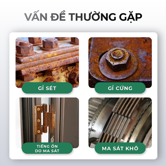 Xịt tẩy rỉ sét đa năng VTOP bôi trơn ổ khóa máy móc bảo vệ bề mặt kim loại