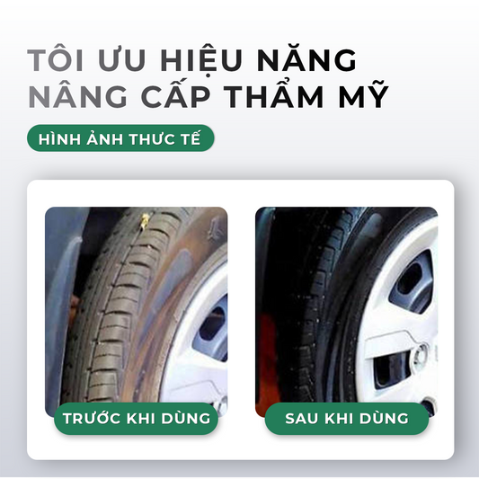 Dưỡng lốp xe máy ô tô VTOP 650ml phục hồi đen bóng võ xe ô tô xe máy