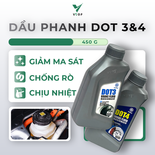 Dầu thắng VTOP DOT3 DOT4 dầu phanh chịu được nhiệt độ sôi cao tăng cường nhiều phụ gia