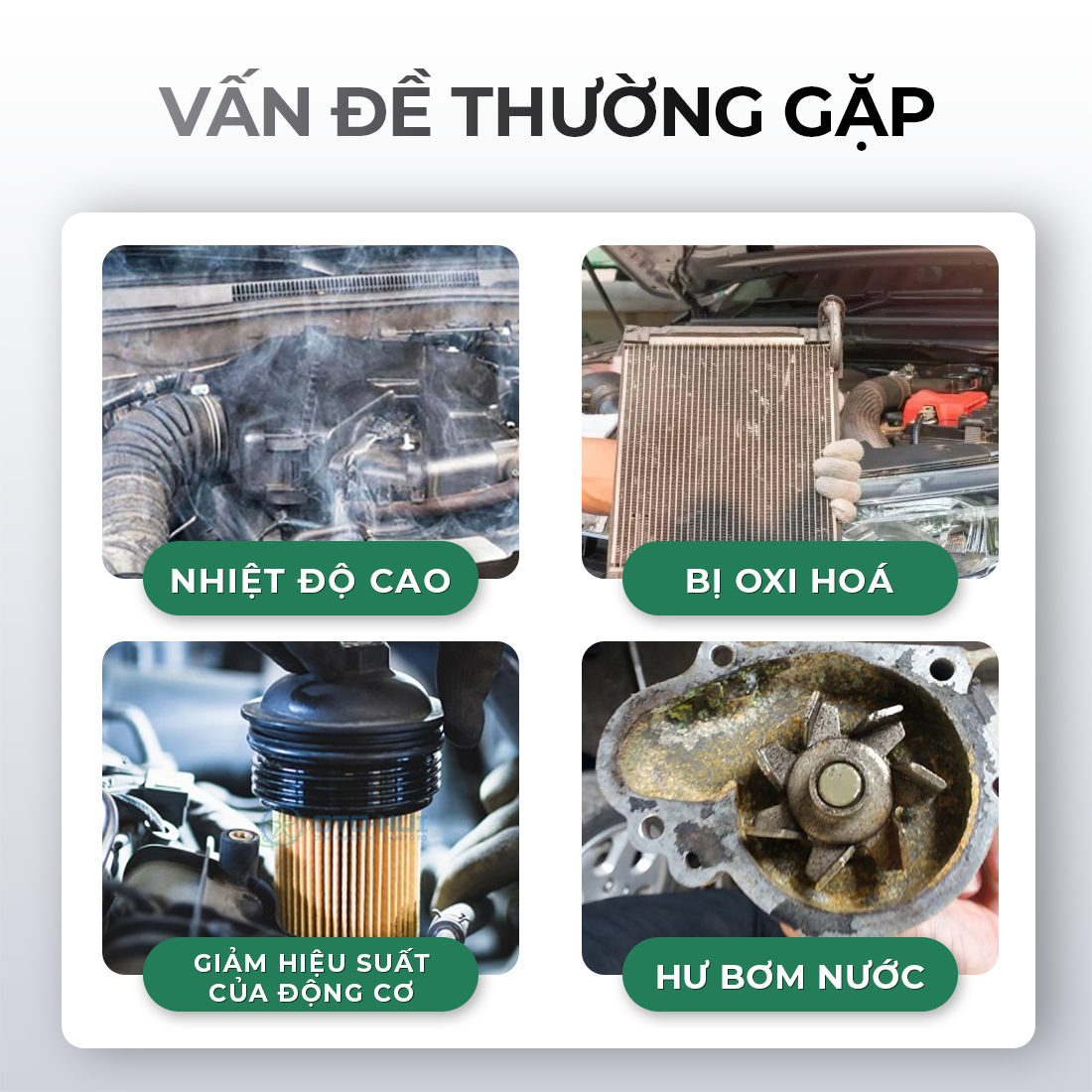 Nước làm mát động cơ ô tô VTOP 2kg đa năng làm mát cho tất cả các loại động cơ ô tô