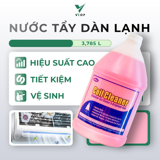Dung dịch vệ sinh máy lạnh Chuyên Sâu VTOP 3.7L nước tẩy dàn rửa ống đồng dàn lạnh ô tô