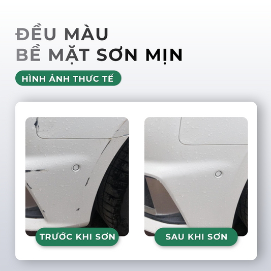 Sơn xịt màu trắng VTOP bền màu dễ thao tác sơn nhựa, sơn tường, sơn cửa, sơn nón bảo hiểm