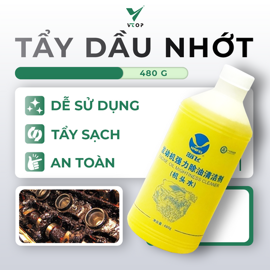 Nước tẩy rửa dầu nhớt động cơ VTOP làm sạch dầu nhớt, vết ố bụi bẩn, cặn bã