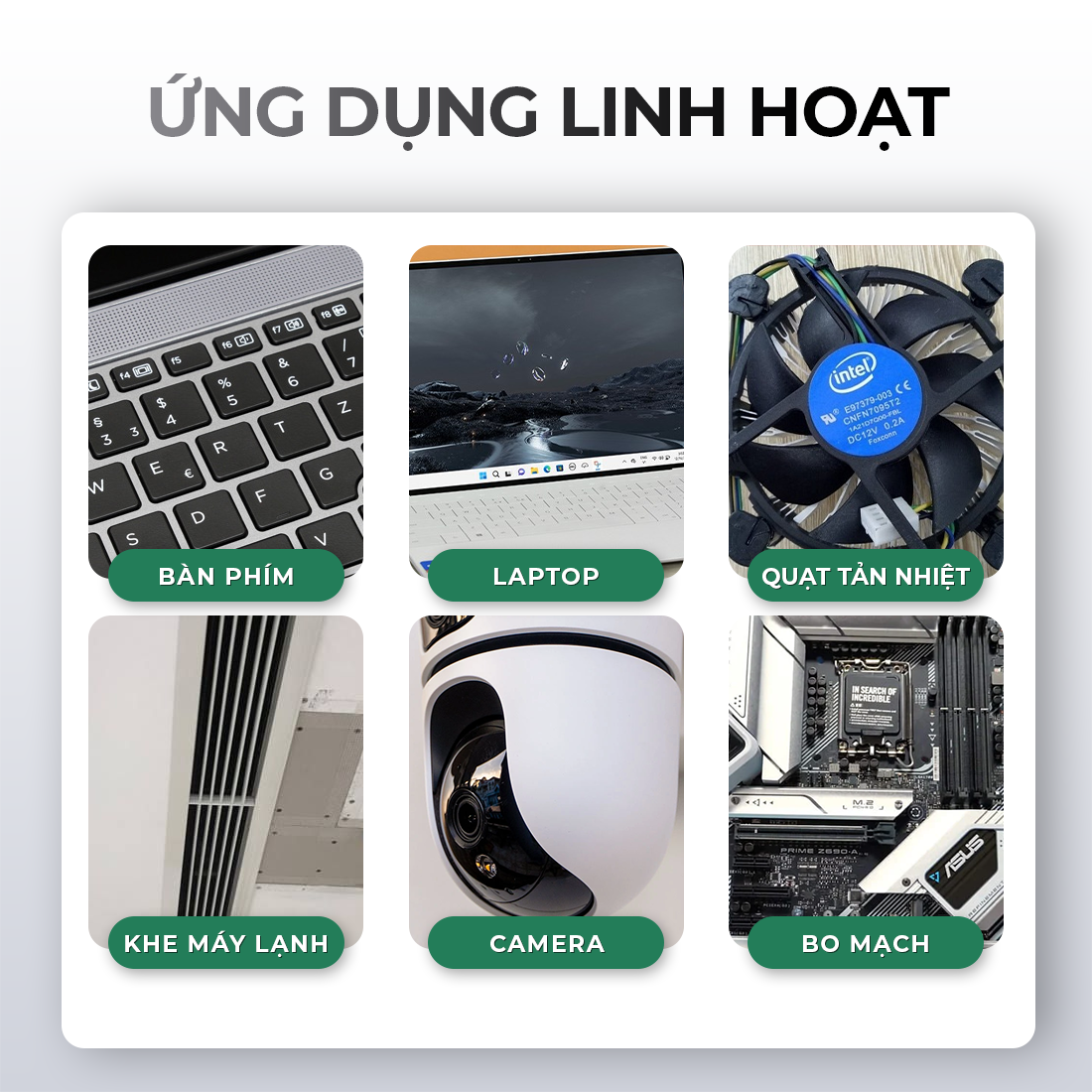Chai xịt bụi khí nén VTOP vệ sinh laptop bàn phím cơ PC các thiết bị công nghệ