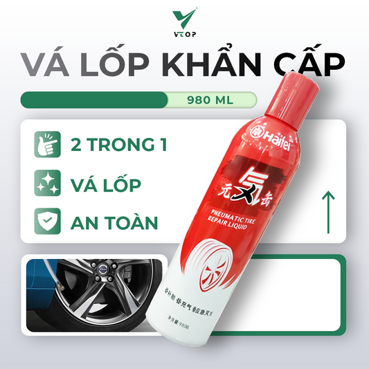 Vá lốp ô tô khẩn cấp VTOP nhanh chóng dễ thao tác dùng cho lốp xe không ruột
