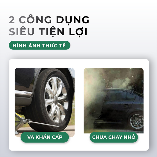 Vá lốp ô tô khẩn cấp VTOP nhanh chóng dễ thao tác dùng cho lốp xe không ruột