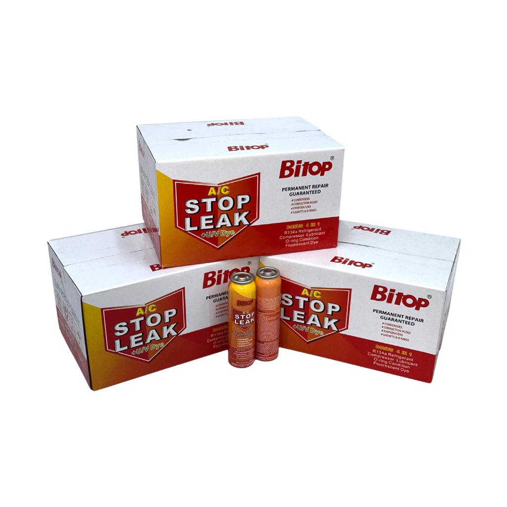 Chất làm kín - rò rỉ gas hệ thống điều hòa dàn lạnh BITOP có UV Dye huỳnh quang phát hiện chỗ rò rỉ
