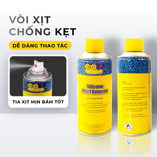 Xịt tách khuôn GOLDEN COW cao cấp chống dính cho nhiều loại khuôn nhựa cao su composite và kim loại