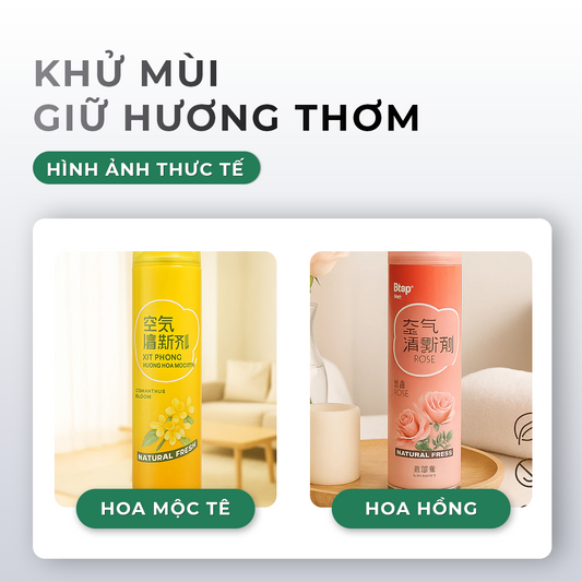 Xịt thơm phòng VTOP 400ml nước hoa xịt phòng hương thơm tự nhiên dễ chịu lưu hương lâu